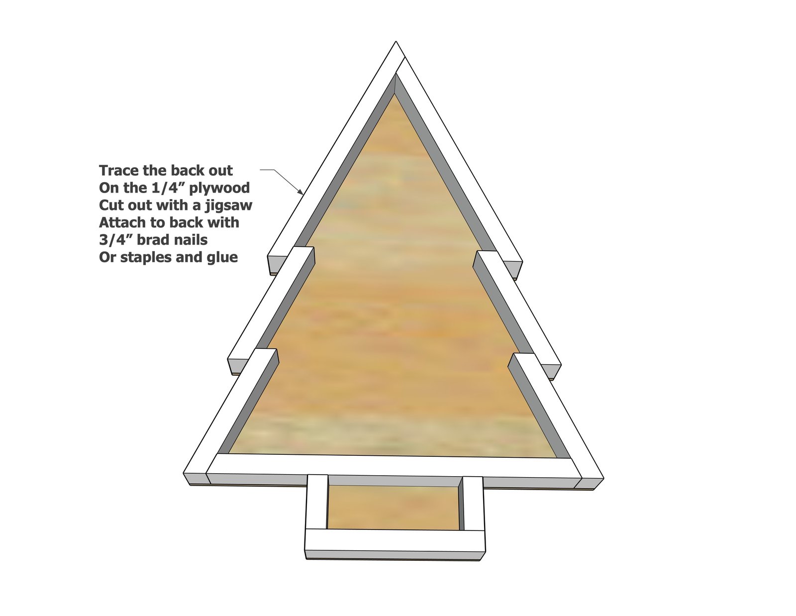 Christmas Tree Tray — step 6