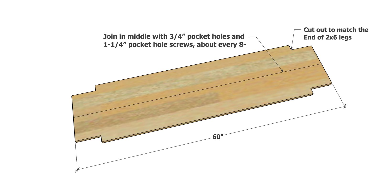 Chunky Leg Console Table — step 1