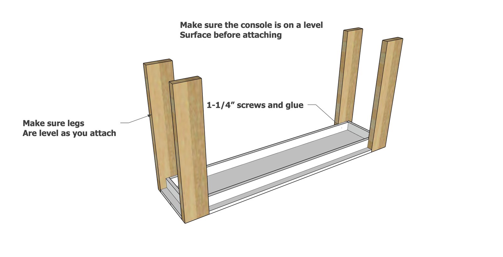 Chunky Leg Console Table — step 4