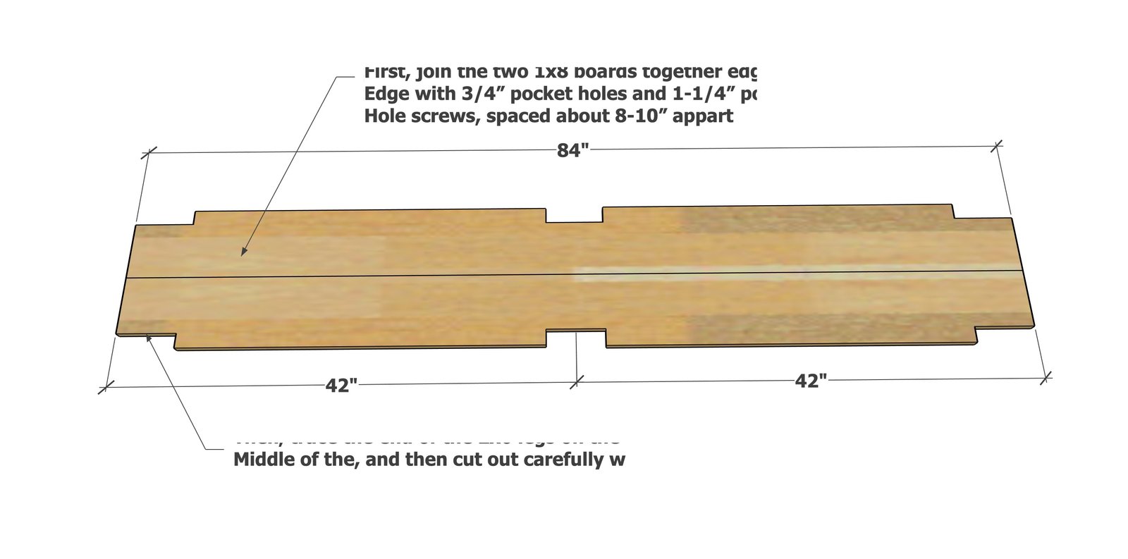 Chunky Leg Grand Console Table — step 1