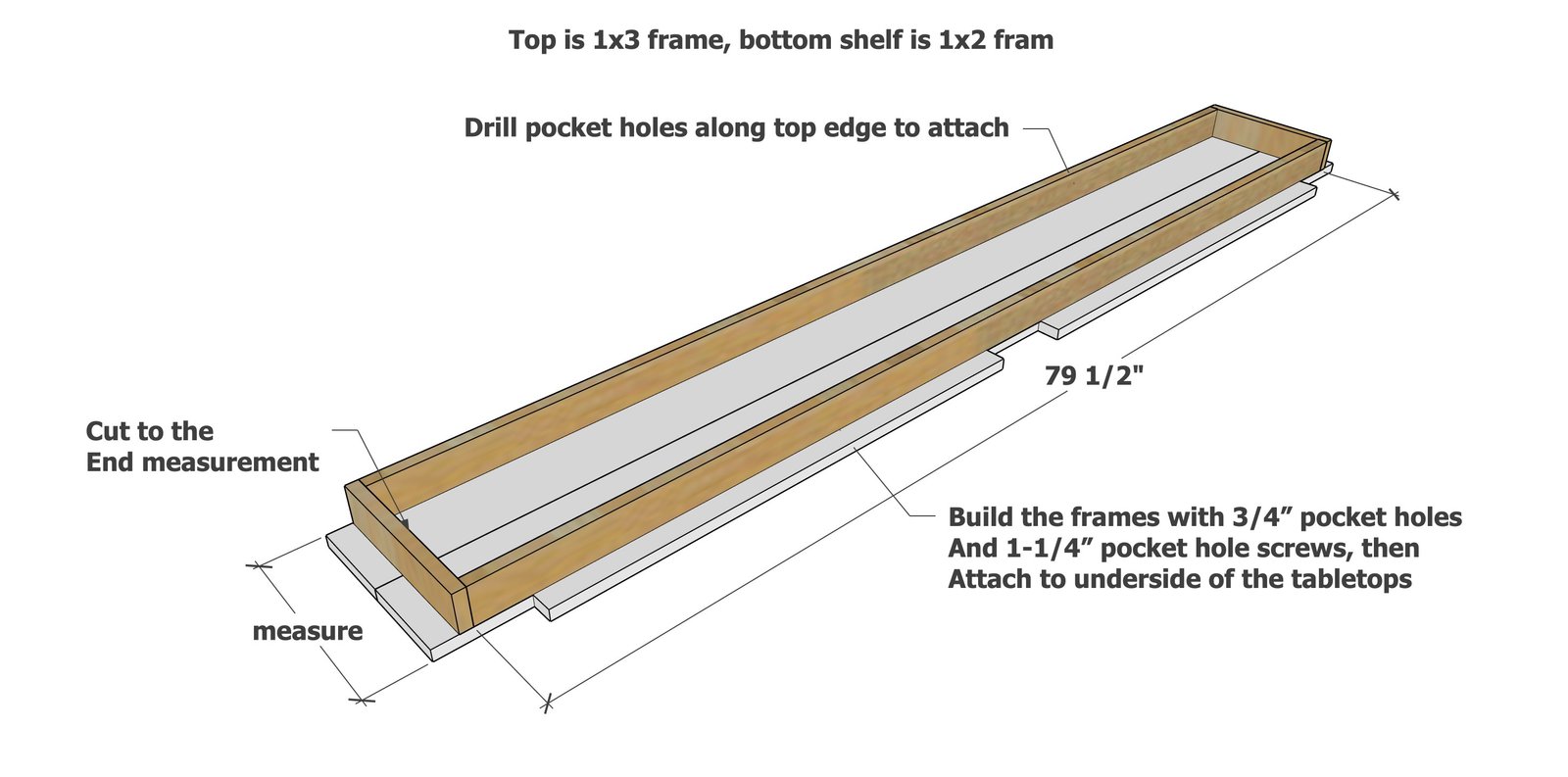 Chunky Leg Grand Console Table — step 2