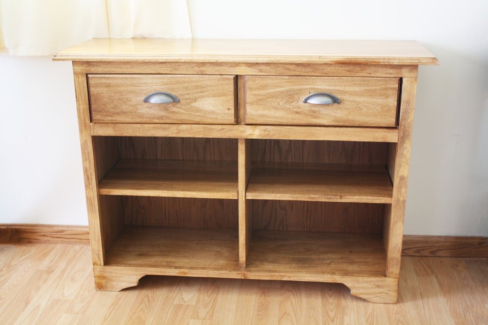 Cindy Wood Console Table with Drawers