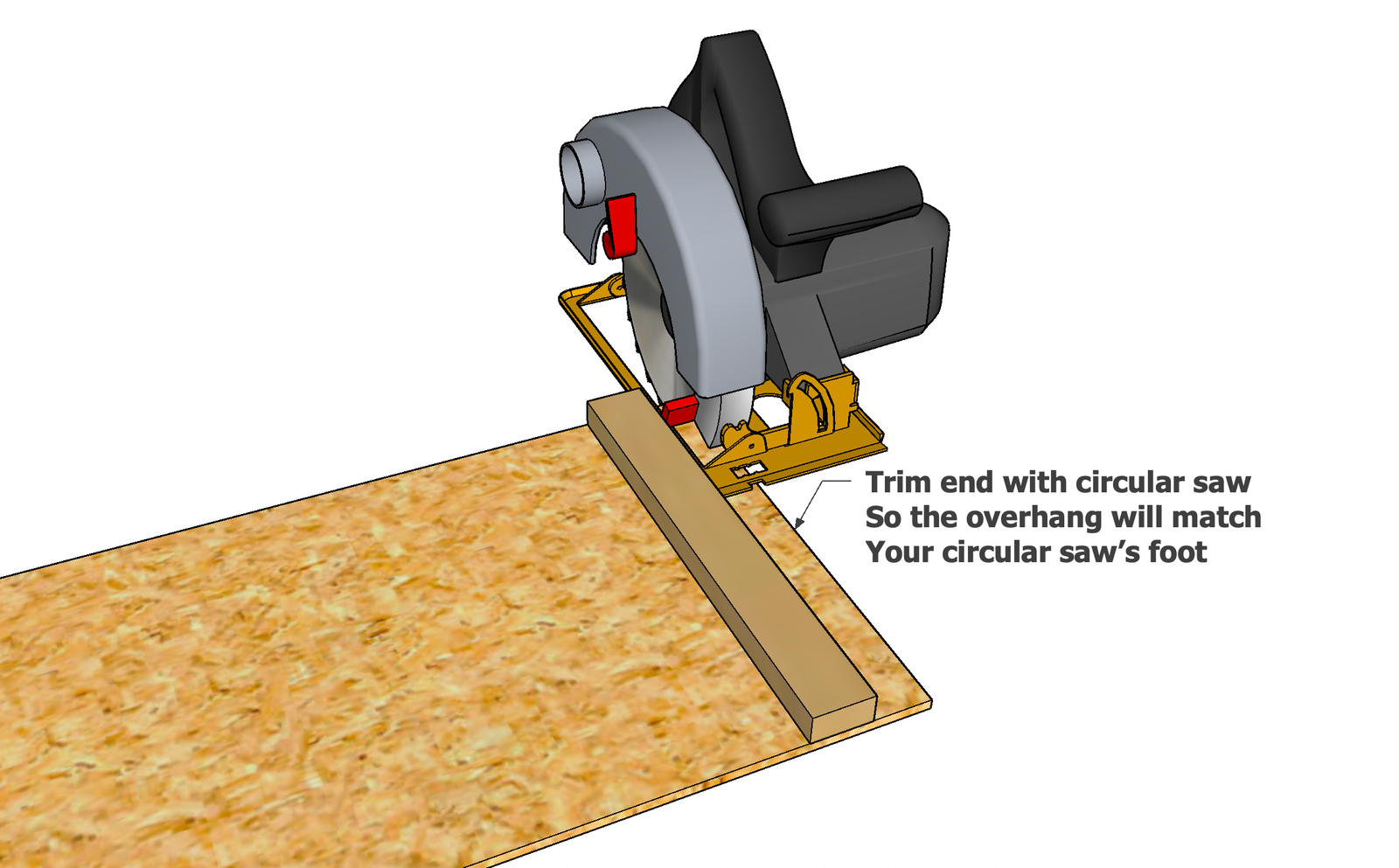 Circle Jig for Cutting Rounds with a Circular Saw — step 2