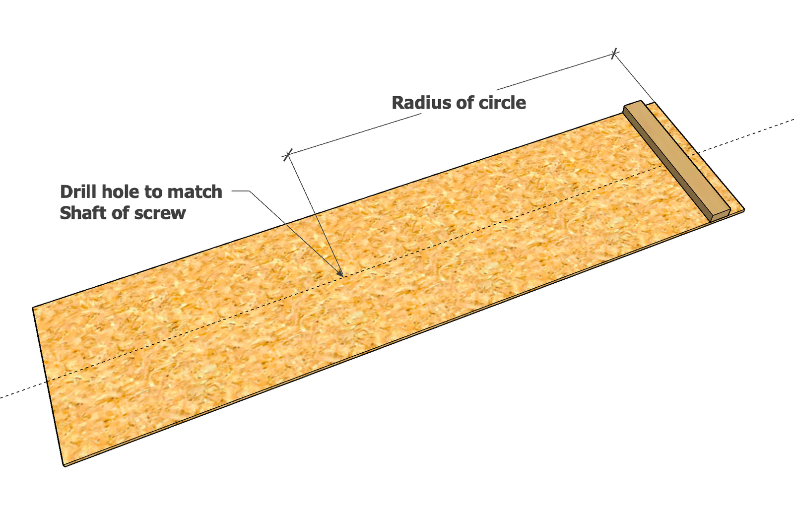 Circle Jig for Cutting Rounds with a Circular Saw — step 3