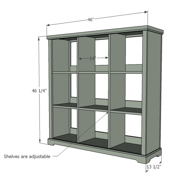 Classic Cubby Series dimension diagram 1