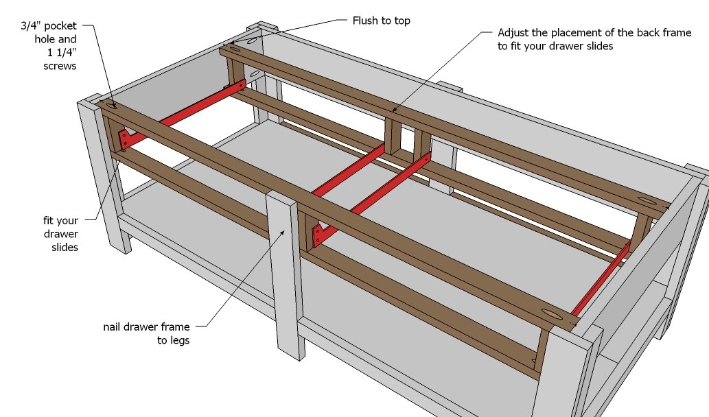 Classic Wood Coffee Table with Two Drawers and Shelf — step 9