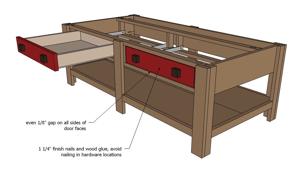 Classic Wood Coffee Table with Two Drawers and Shelf — step 12
