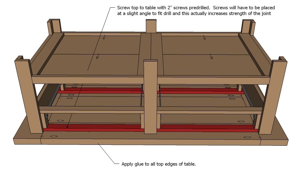 Classic Wood Coffee Table with Two Drawers and Shelf — step 13