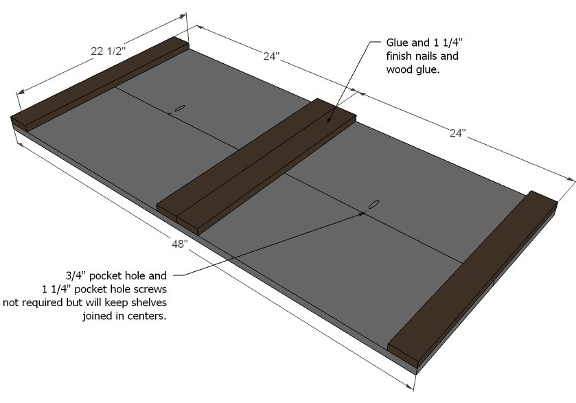 Classic Wood Coffee Table with Two Drawers and Shelf — step 1