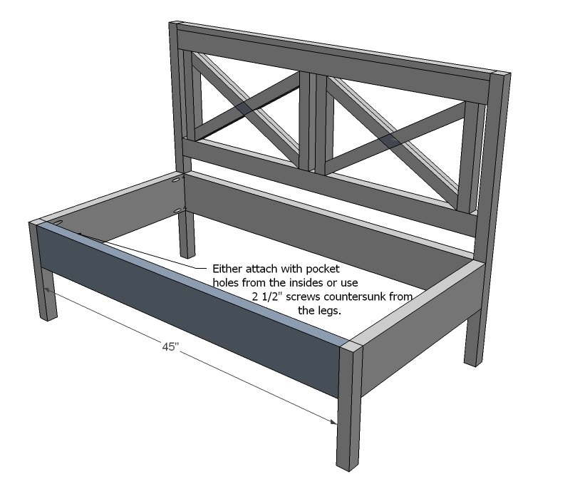 Classic X-Back Loveseat Sectional Add-On — step 10