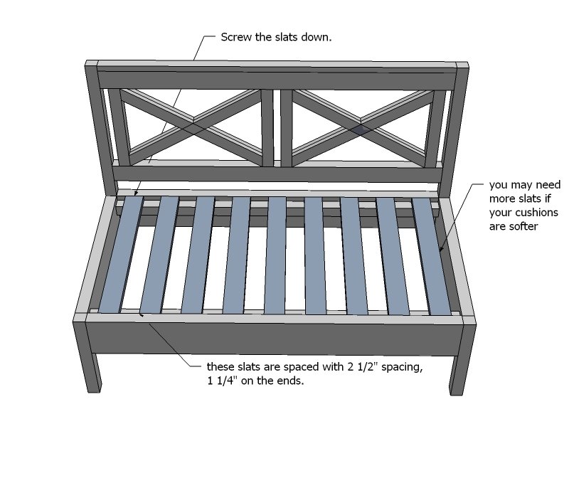 Classic X-Back Sofa or Sectional with Cushions — step 12