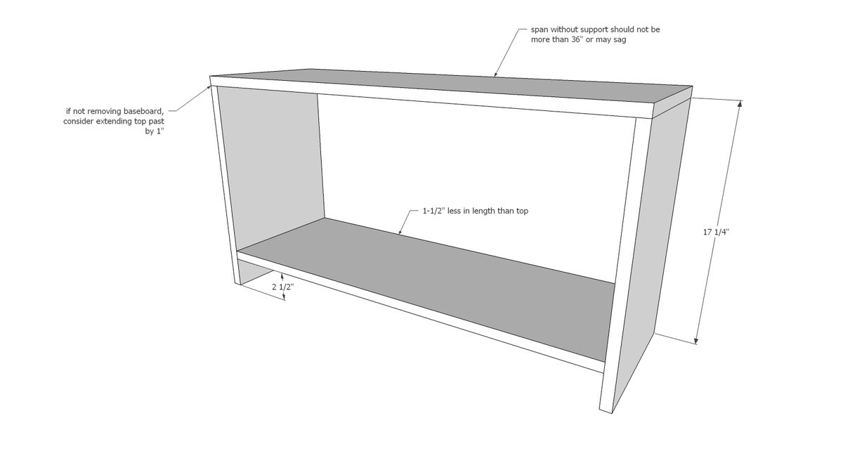 Closet Mudroom Bench with Hinge Up Boot Storage Compartment — step 1