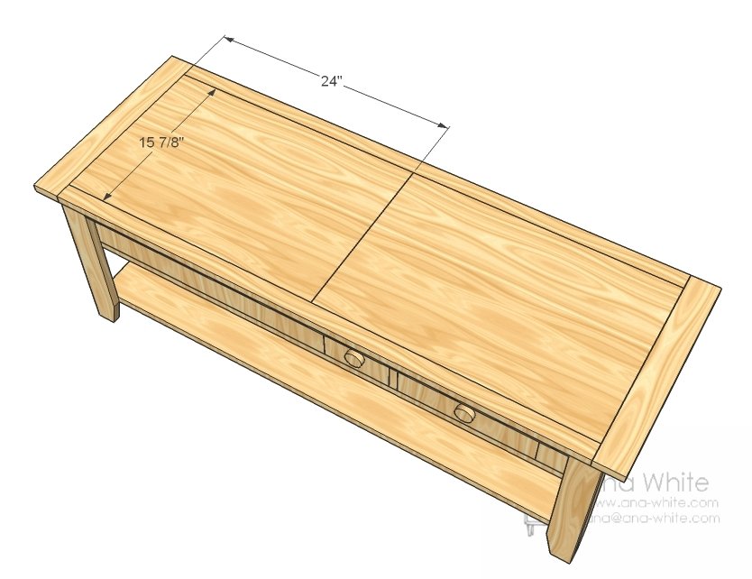 Coffee Table with Inset Top Storage — step 10
