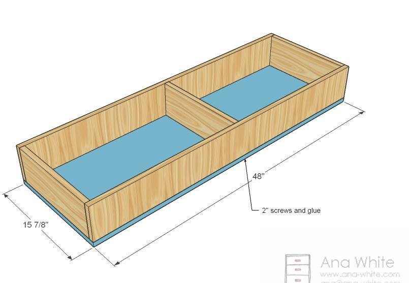 Coffee Table with Inset Top Storage — step 2