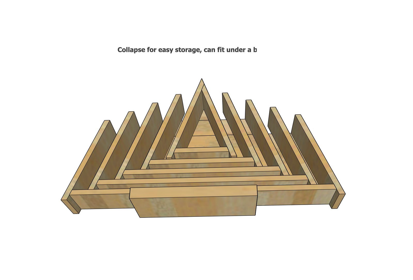 Collapsible Standing Wood Christmas Tree Shelf — step 10