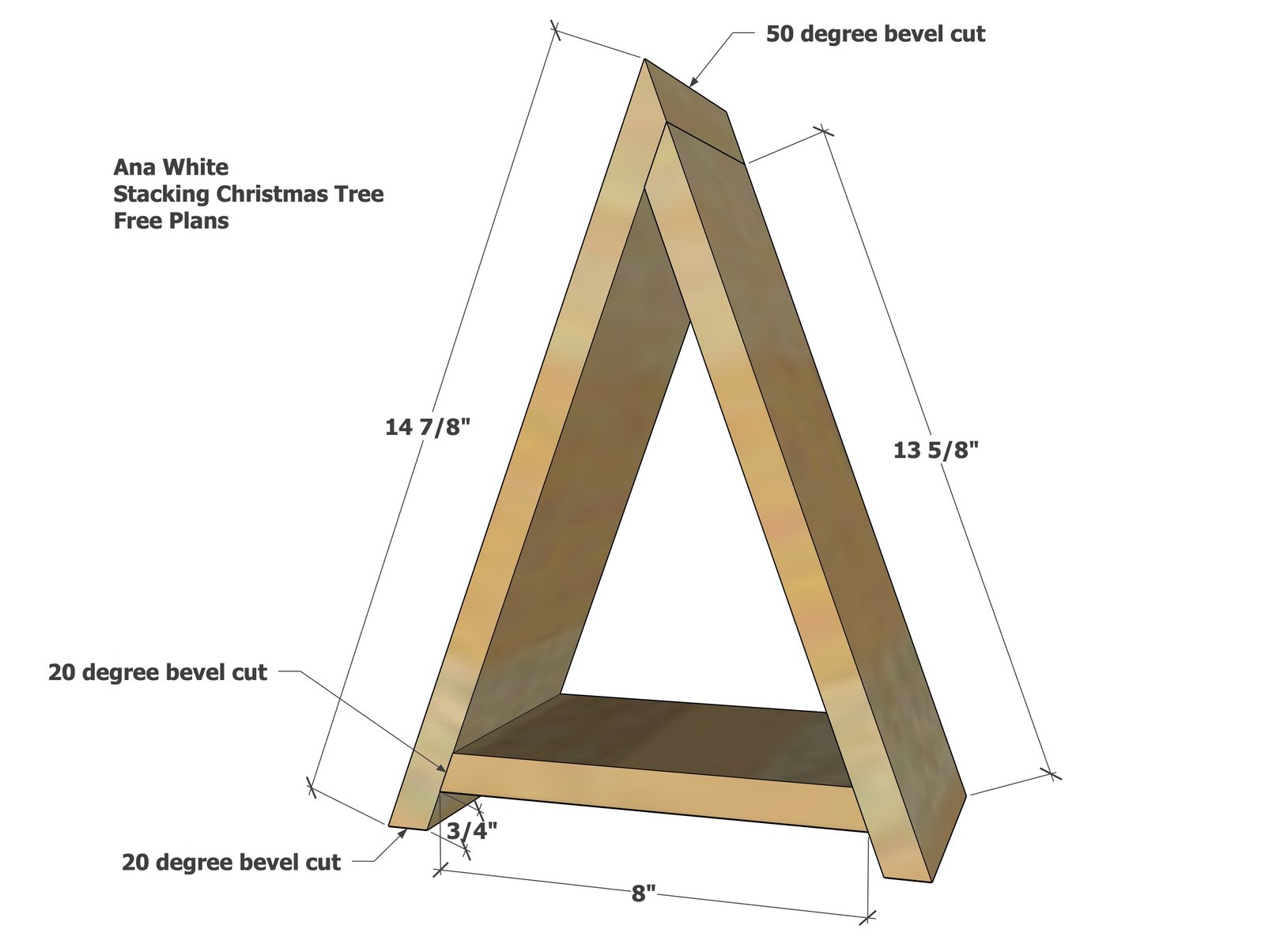 Collapsible Standing Wood Christmas Tree Shelf — step 1