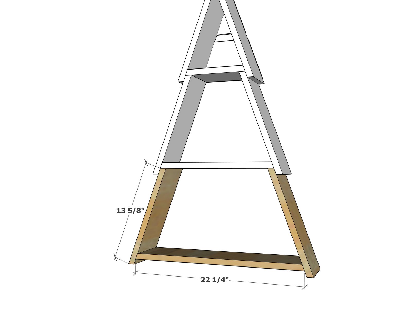 Collapsible Standing Wood Christmas Tree Shelf — step 4
