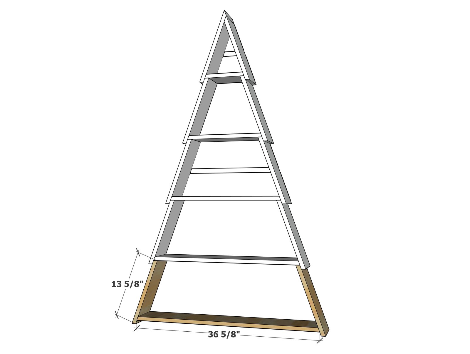 Collapsible Standing Wood Christmas Tree Shelf — step 7