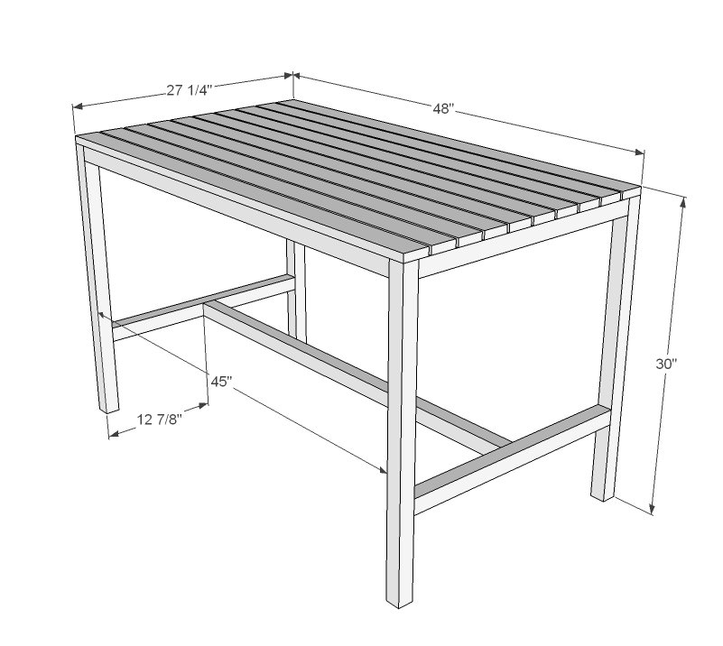 Compact Outdoor Dining Table for Small Spaces dimension diagram 1