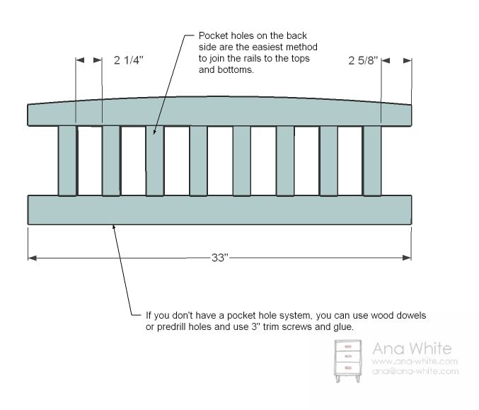 Cottage Bench with Storage Cubbies — step 1