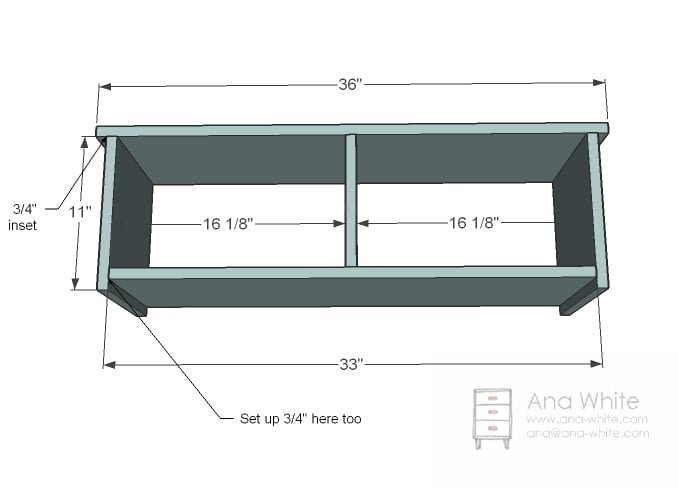 Cottage Bench with Storage Cubbies — step 3