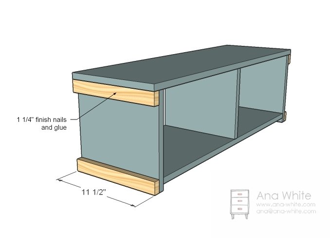 Cottage Bench with Storage Cubbies — step 4