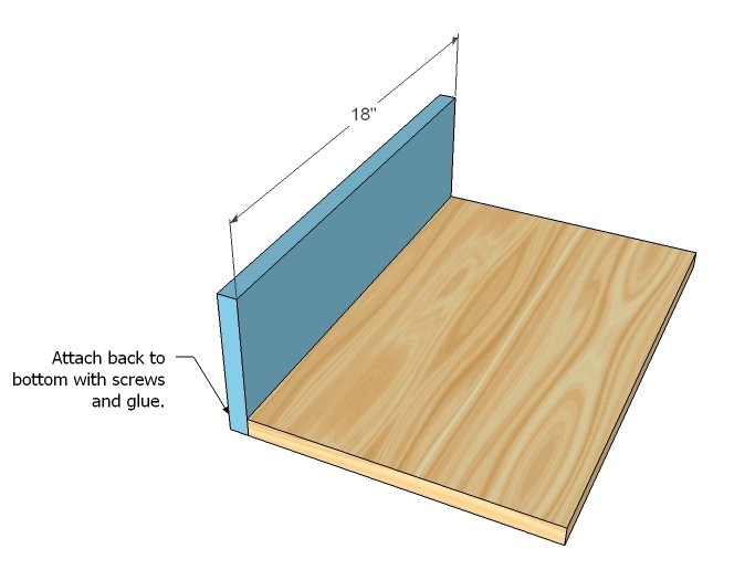 Cottage Media Console or Narrow Coffee Coffee Table — step 10