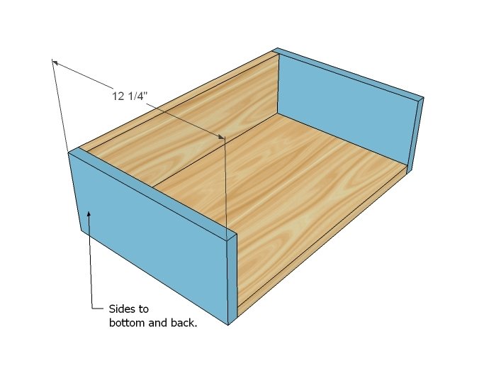 Cottage Media Console or Narrow Coffee Coffee Table — step 11