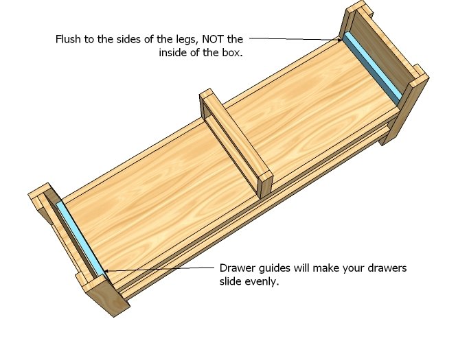 Cottage Media Console or Narrow Coffee Coffee Table — step 6