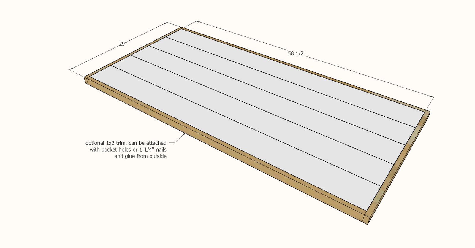 Counter Height Fancy X Farmhouse Table — step 6