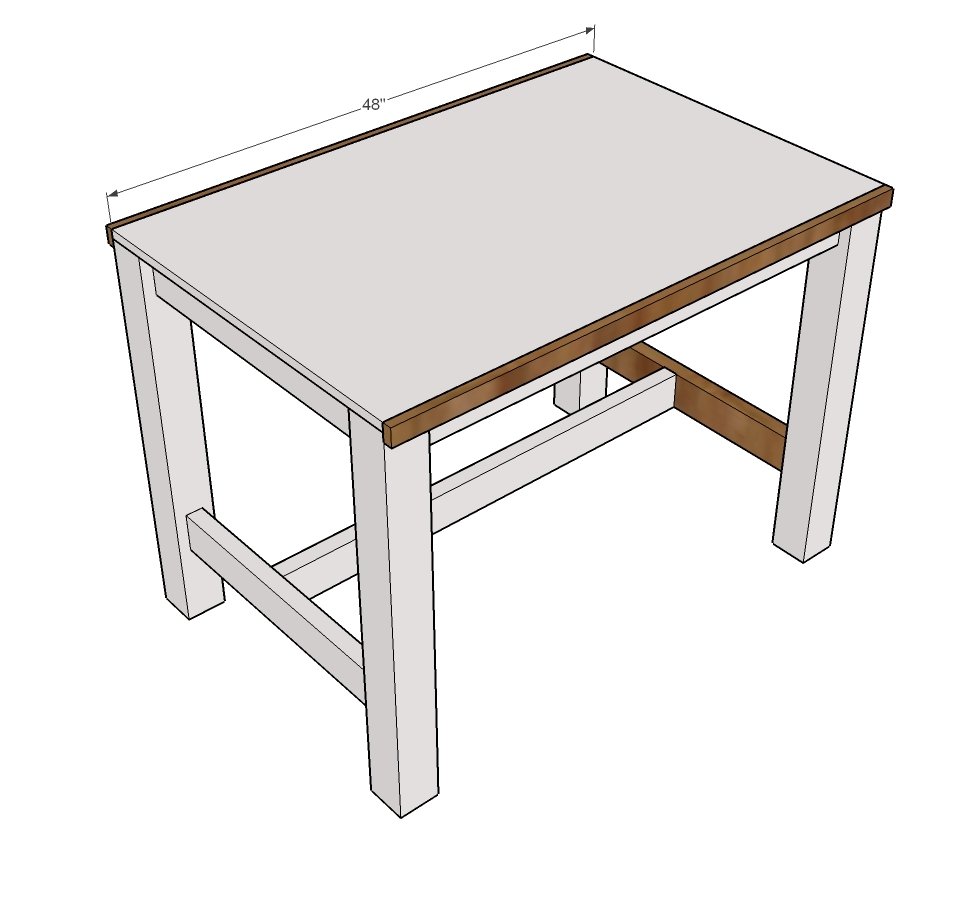 Counter Height Farmhouse Table for Four — step 4