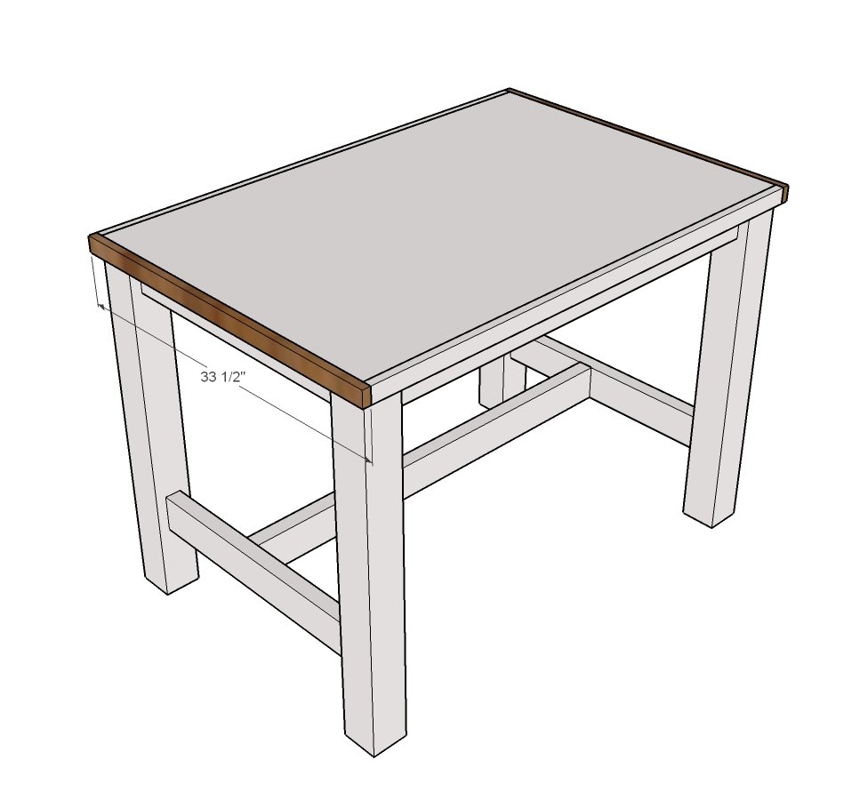 Counter Height Farmhouse Table for Four — step 5