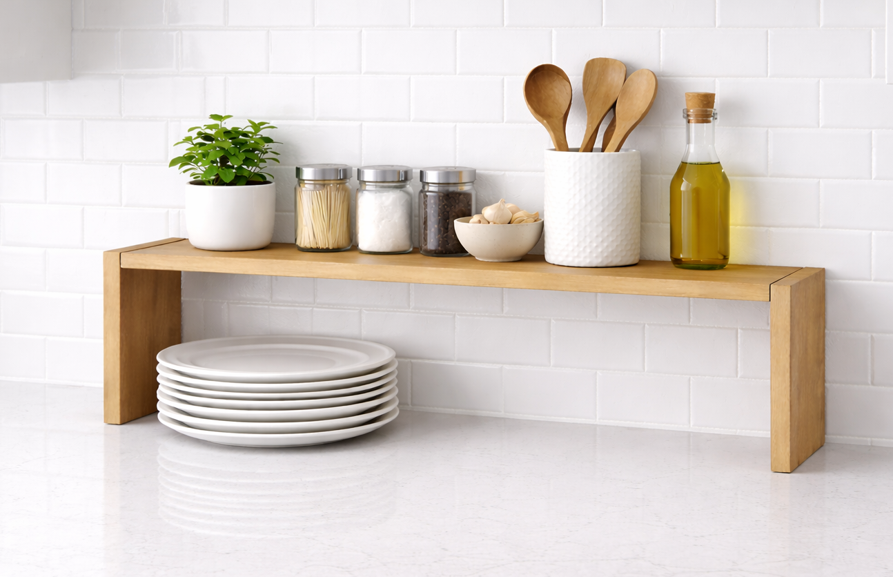 Countertop or In-Cabinet Shelf Riser