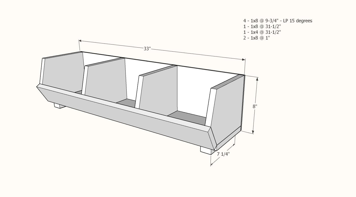 Countertop Potato Bin dimension diagram 1