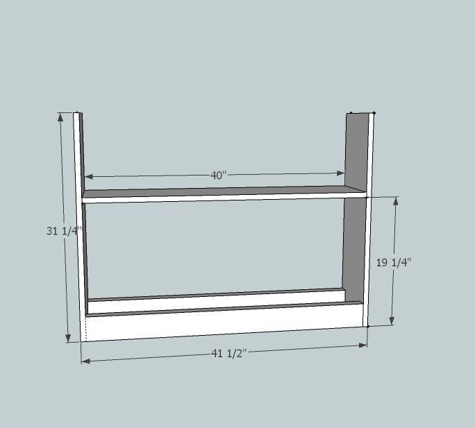 Cozy Corner Twin Bed Collection...WIDE BOOKCASE UNIT — step 1