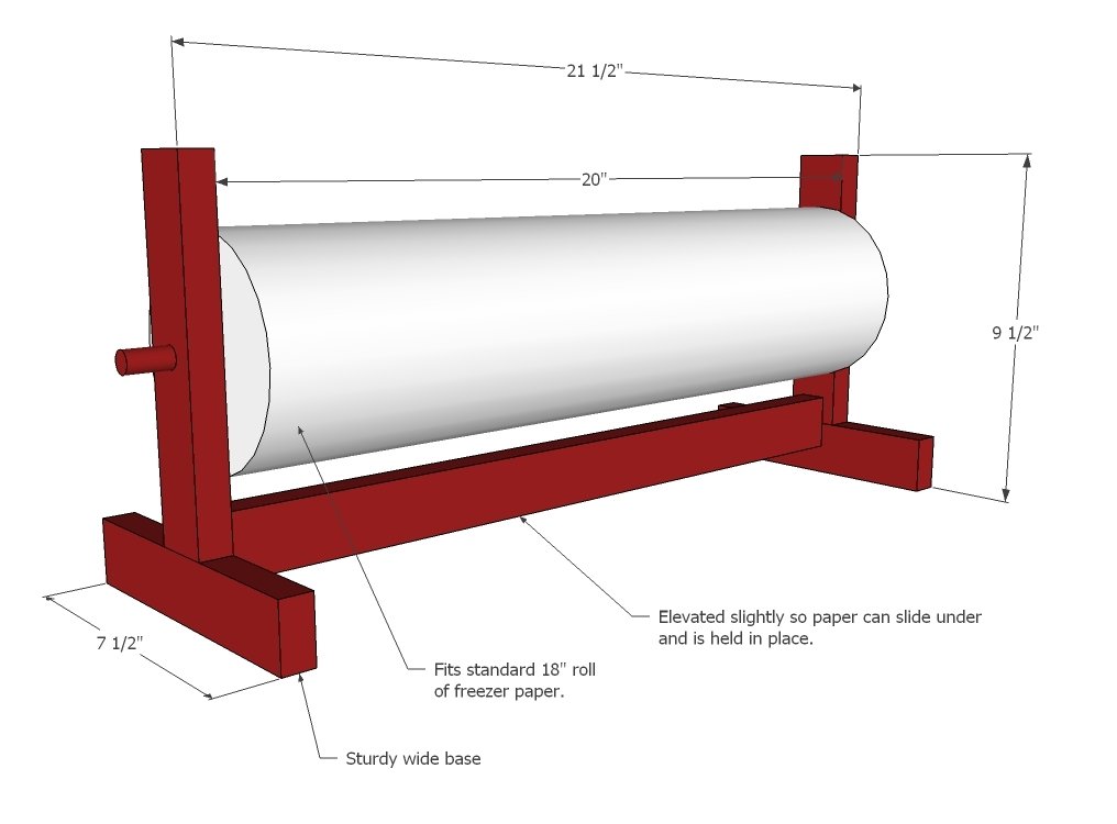 Craft Paper Roll Holder dimension diagram 1
