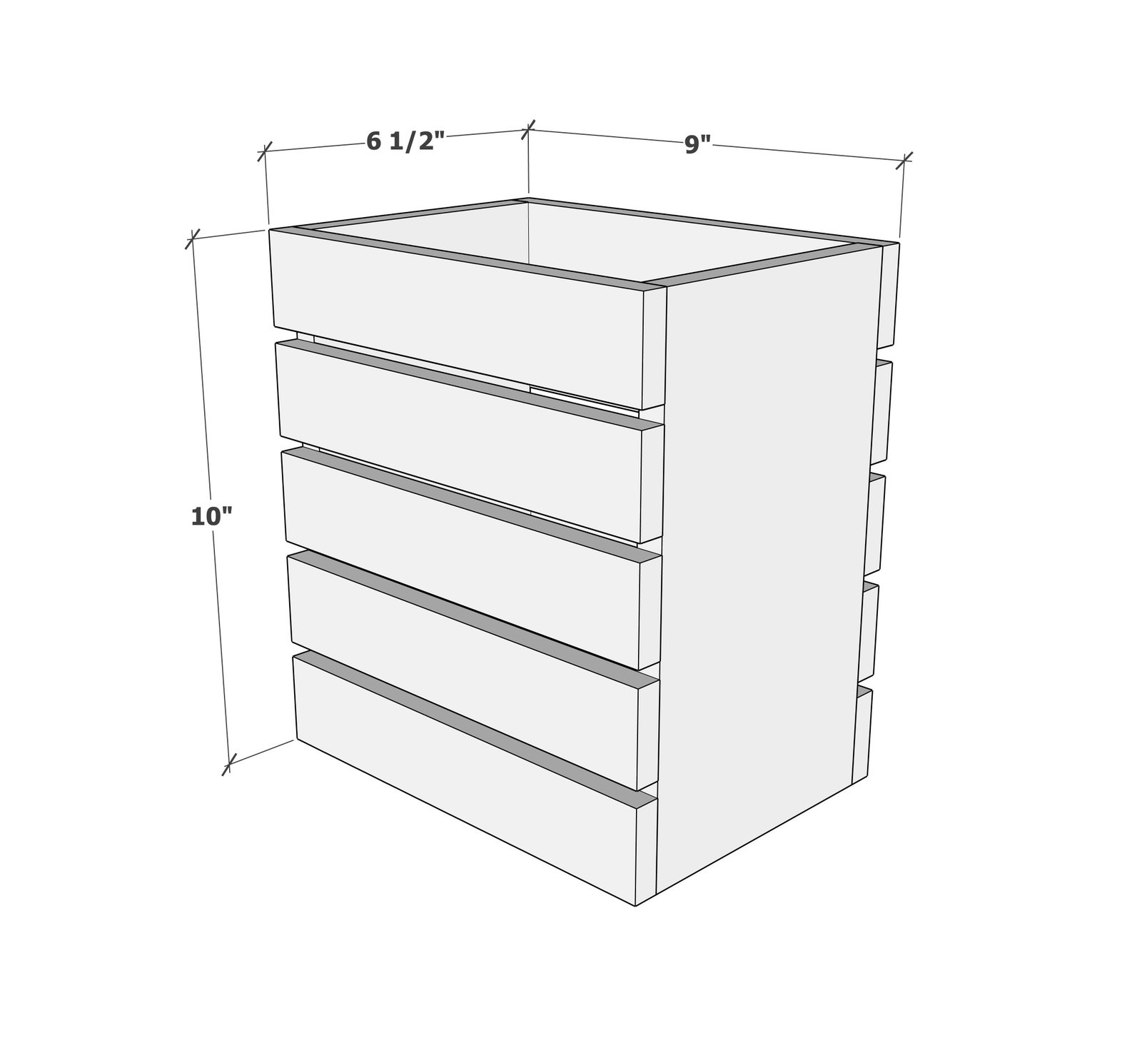 Crate Vase Holder Using 1 Cedar Fence Picket dimension diagram 1