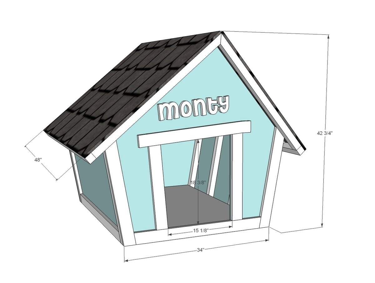 Crooked Doghouse dimension diagram 1