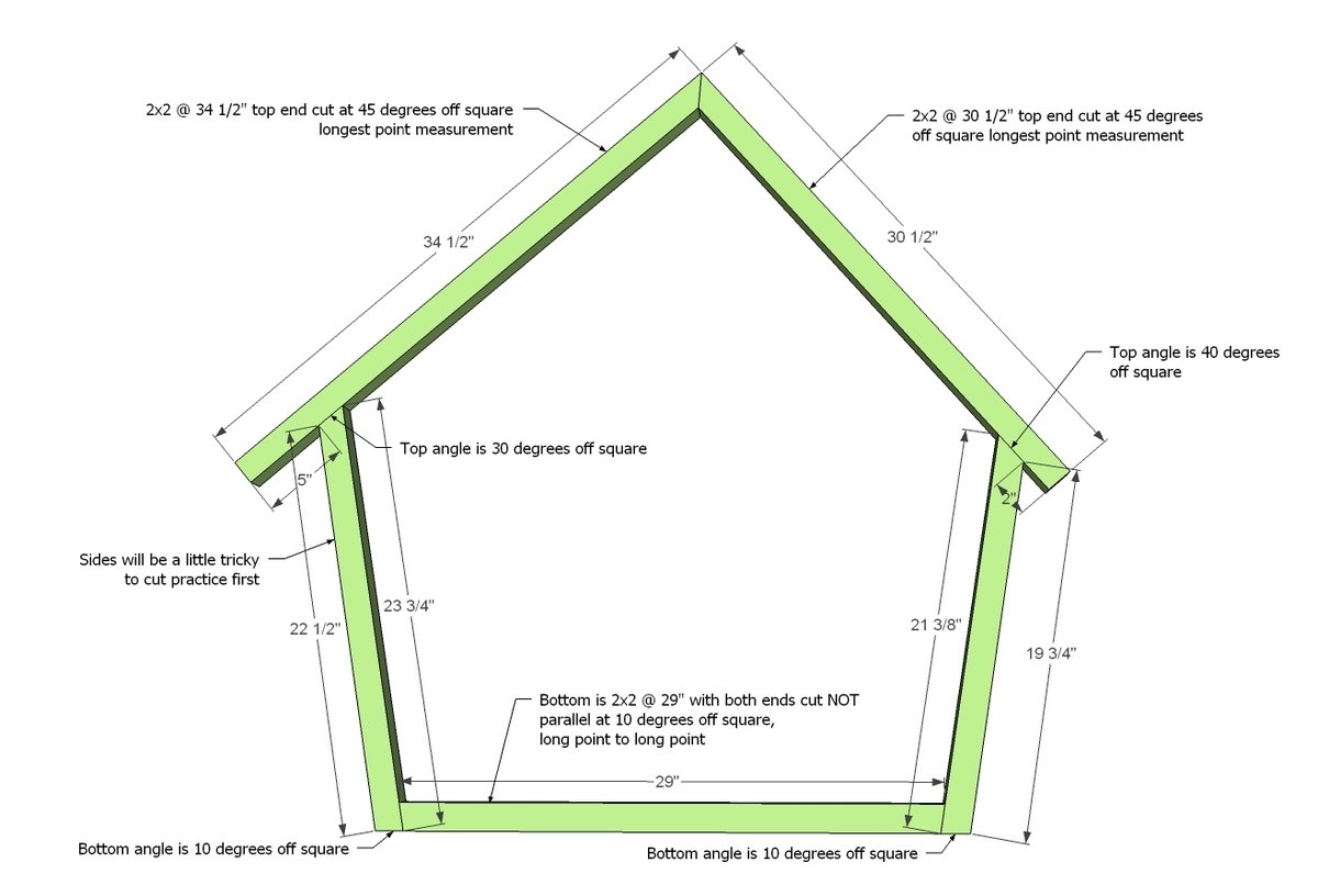 Crooked Doghouse — step 1