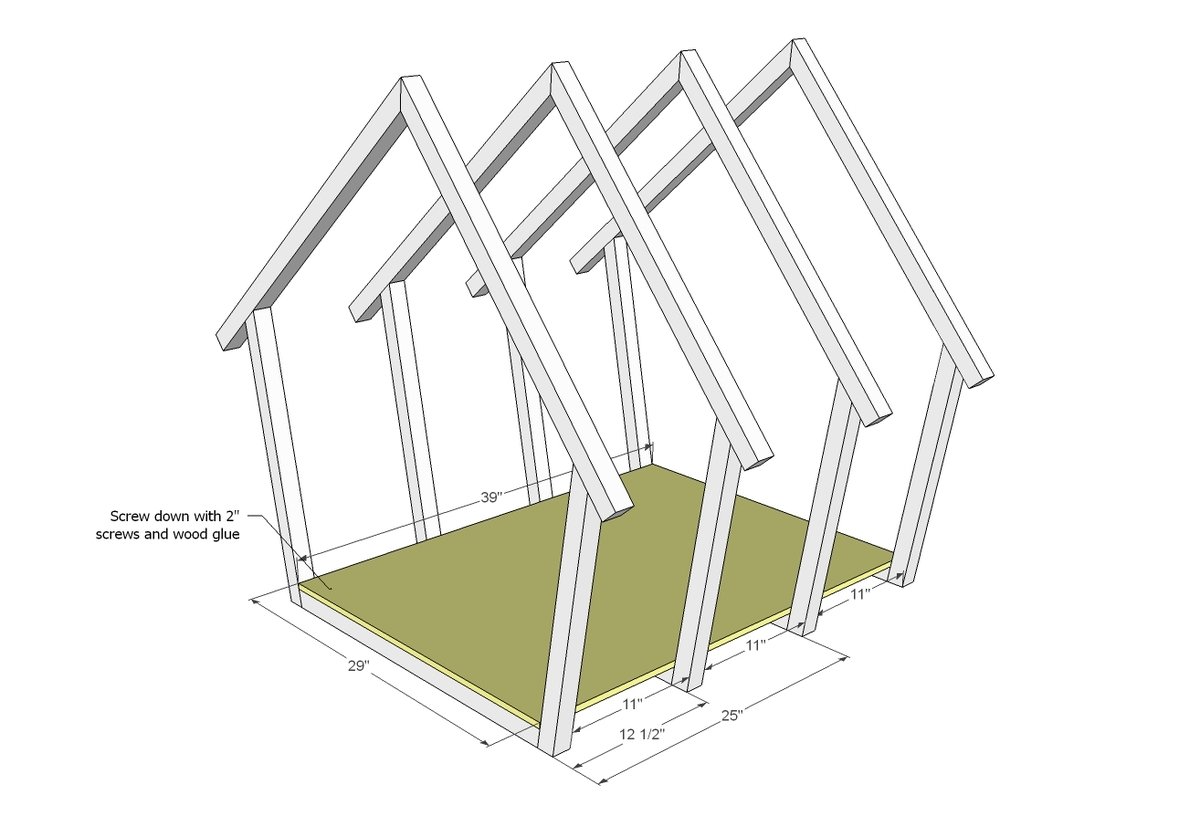 Crooked Doghouse — step 2