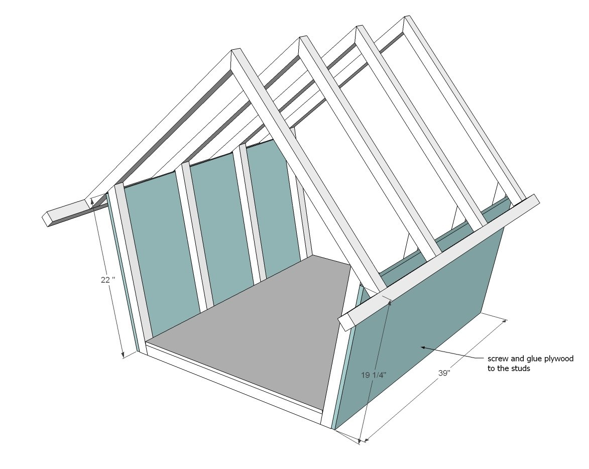 Crooked Doghouse — step 4