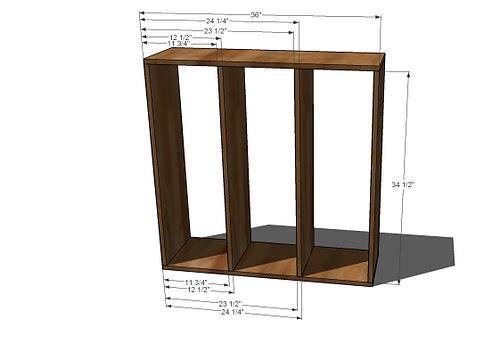 Cubby Bookcases Modular Office Collection dimension diagram 1