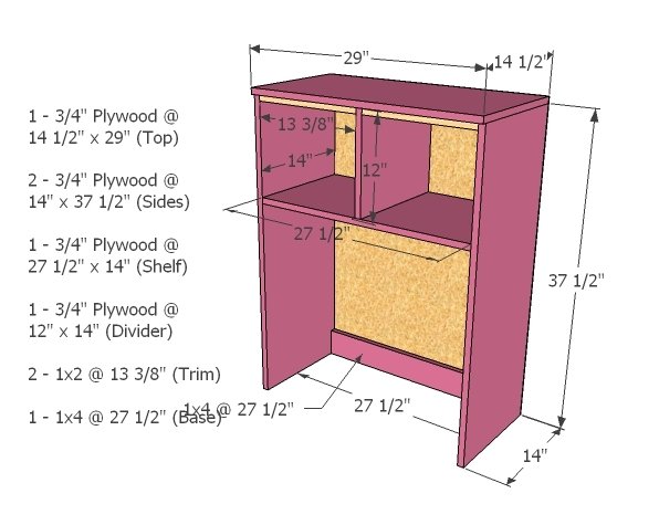 Cubby Desk and Hutch — step 11