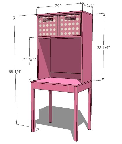 Cubby Desk and Hutch — step 1