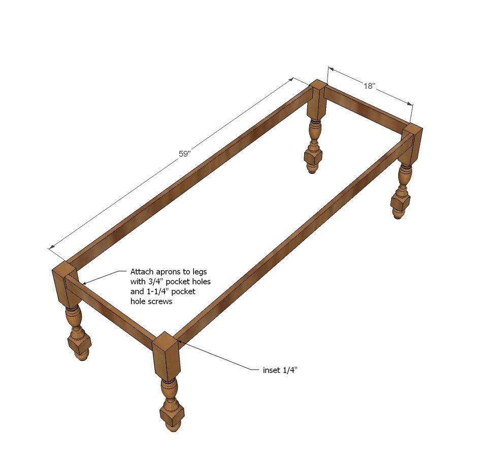 Deep Console Table with Hutch — step 1