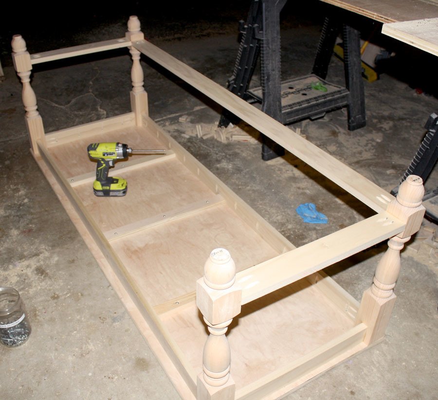 Deep Console Table with Hutch — step 3