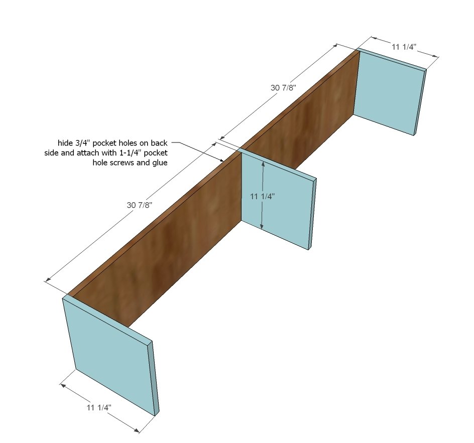 Deep Console Table with Hutch — step 6