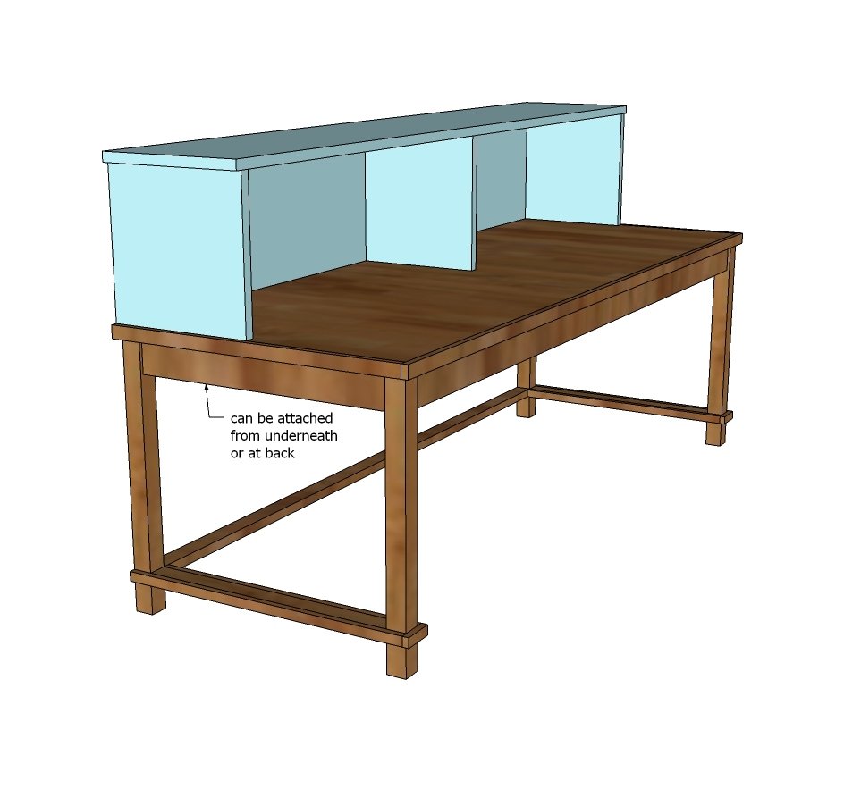 Deep Console Table with Hutch — step 8