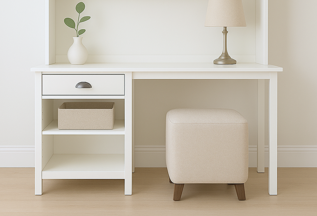 Desk with Drawer and Shelving