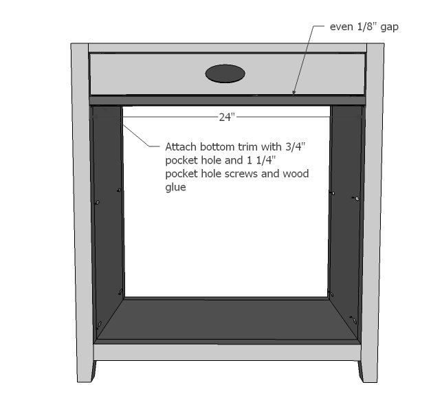Desk with Drawer and Shelving — step 10